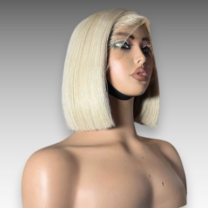 10 Inch Wig Platinum Color 220 grams Human Hair Lace Wig – Premium Custom Lace Wig