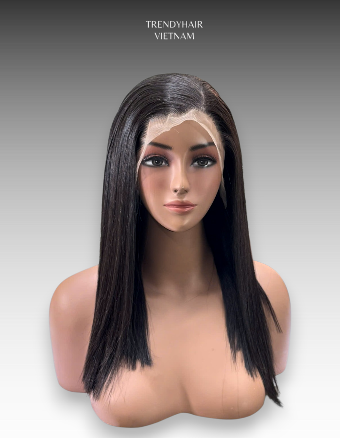 14 inch wig black color human hair lace wig