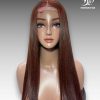 18 Inch Wig Brown Color 200 grams Human Hair Lace Wig – Premium Virgin or Raw Hair with HD/Transparent Lace