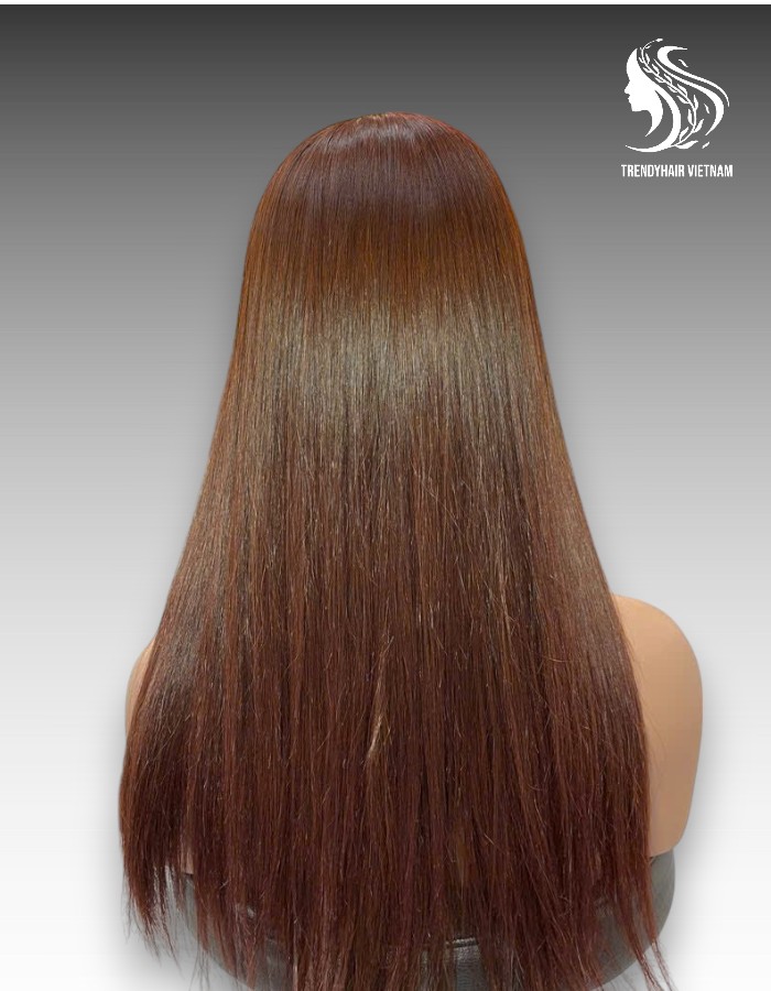 18 Inch Wig Brown Color 200 grams Human Hair Lace Wig – Premium Virgin or Raw Hair with HD/Transparent Lace