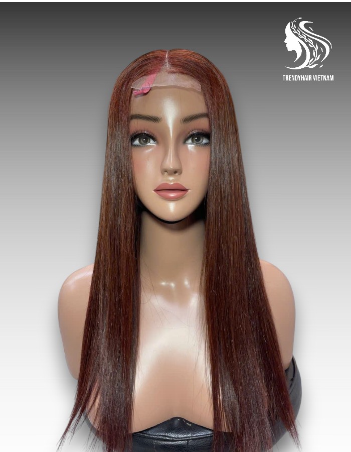 18 Inch Wig Brown Color 200 grams Human Hair Lace Wig – Premium Virgin or Raw Hair with HD/Transparent Lace