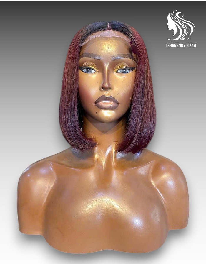 8 Inch Wig Color 200 grams Human Hair Lace Wig - Customizable with Transparent or HD Lace