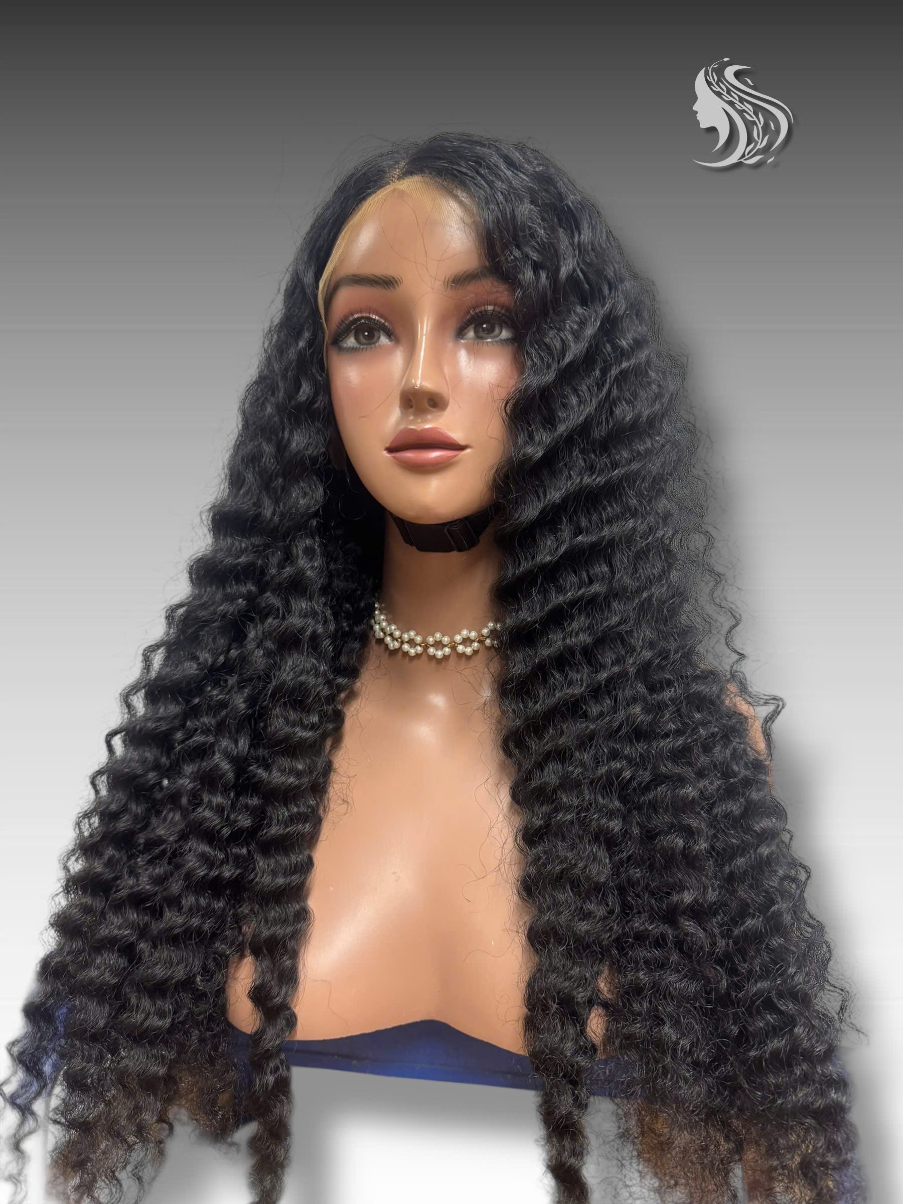 28 Inch Wig Black Color 300 grams Human Hair Lace Wig – Virgin or Raw Hair