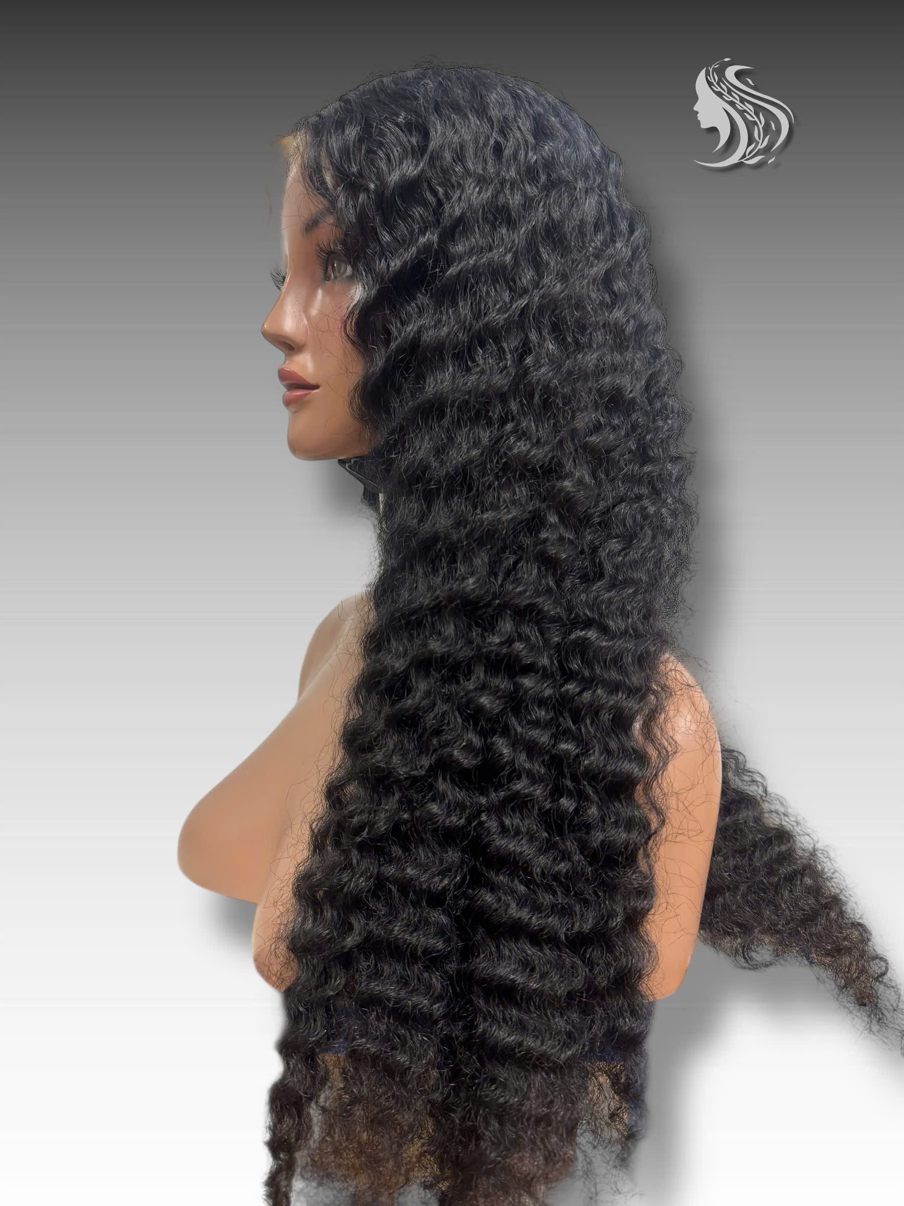 28 Inch Wig Black Color 300 grams Human Hair Lace Wig – Virgin or Raw Hair