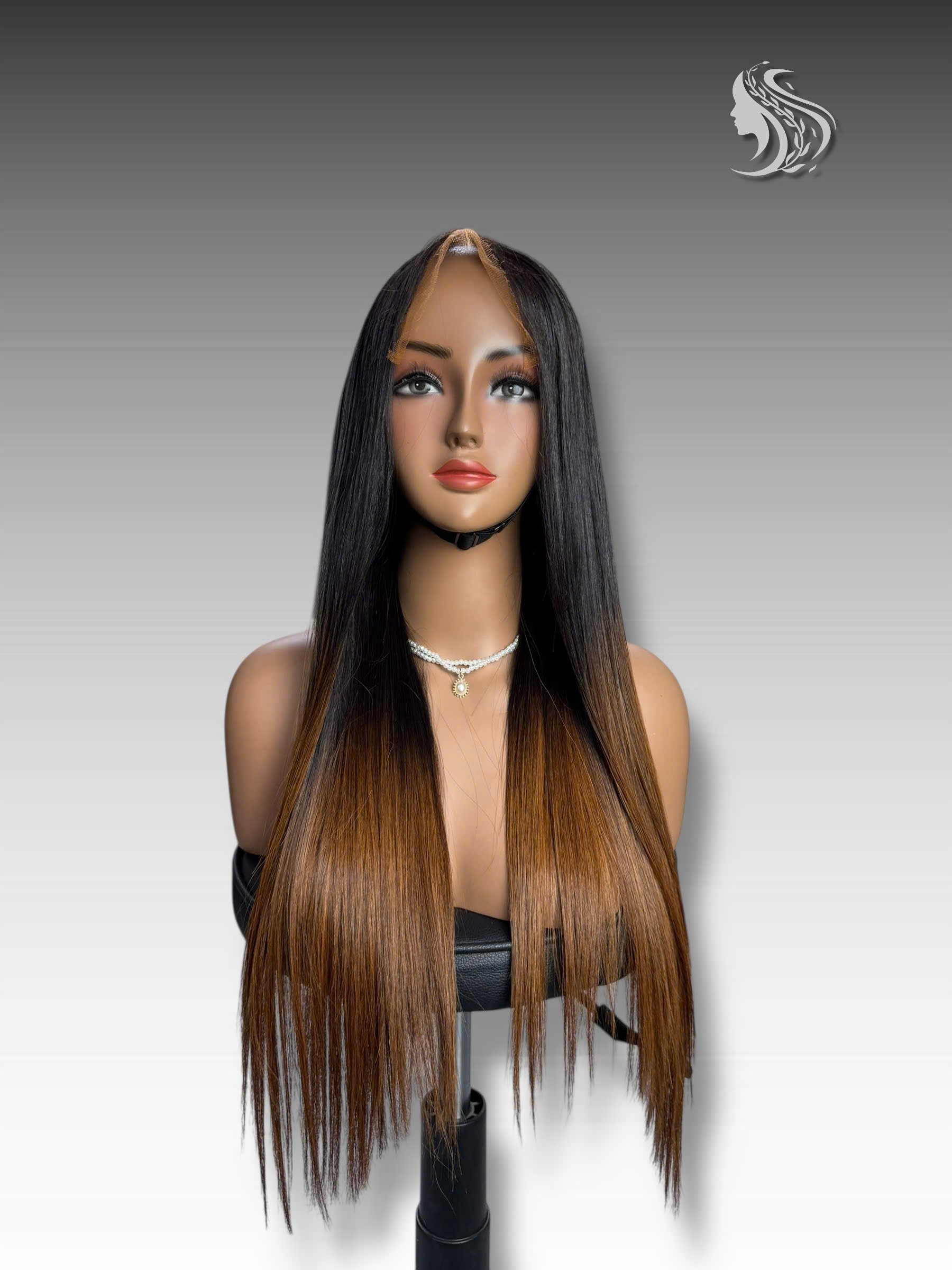 24 Inch Wig Ombre Color 270 grams Human Hair Lace Wig – Virgin or Raw Hair