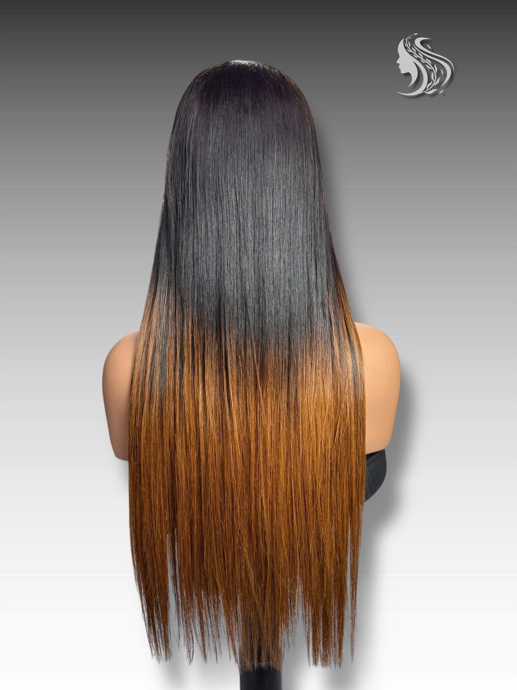 24 Inch Wig Ombre Color 270 grams Human Hair Lace Wig – Virgin or Raw Hair