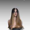 22 Inch Ombre Color Human Hair Lace Wig – 270 grams, premium virgin or raw hair