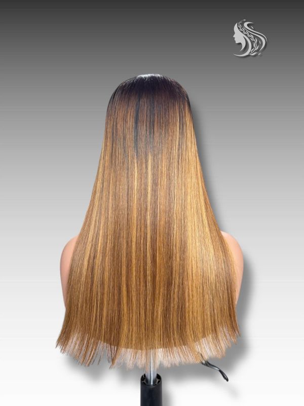 "22 Inch Ombre Color Human Hair Lace Wig – 270 grams, premium virgin or raw hair"