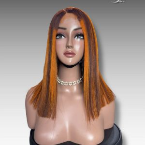 16 Inch Wig Piano Color 250 grams Human Hair Lace Wig – Custom Piano Color & Style