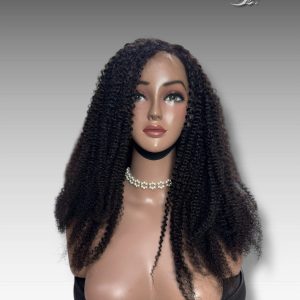 24 Inch Wig Black Color 270 grams Human Hair Lace Wig – Customizable Color & Style