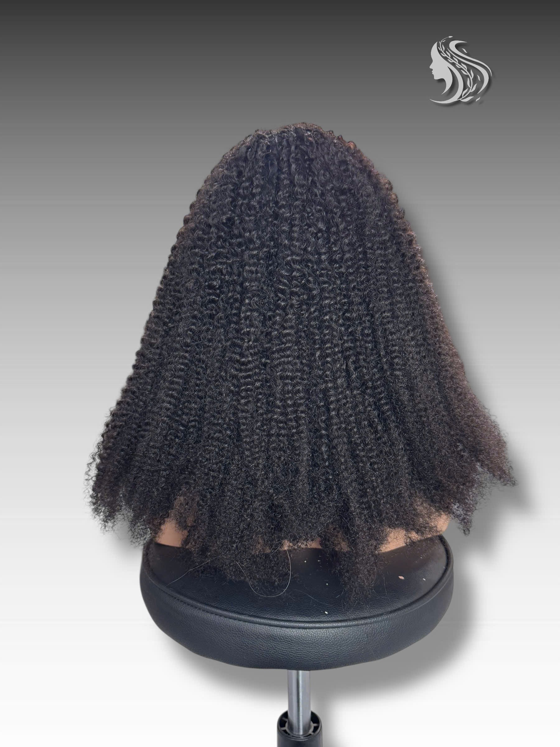 24 Inch Wig Black Color 270 grams Human Hair Lace Wig – Customizable Color & Style