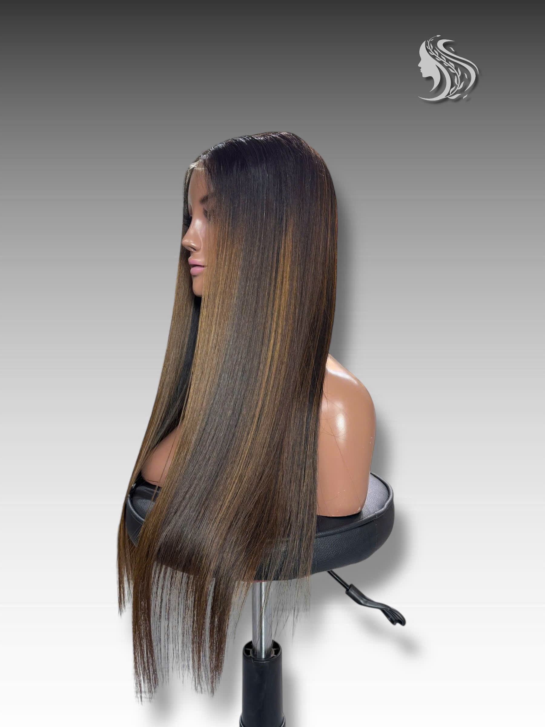 24 Inch Wig Piano Color 270 grams Human Hair Lace Wig – Custom Color & Style