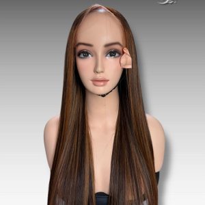 24 Inch Wig Piano Color 270 grams Human Hair Lace Wig