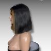 10 Inch Wig Black With Highlight Color 220 grams Human Hair Lace Wig – Custom Color & Style