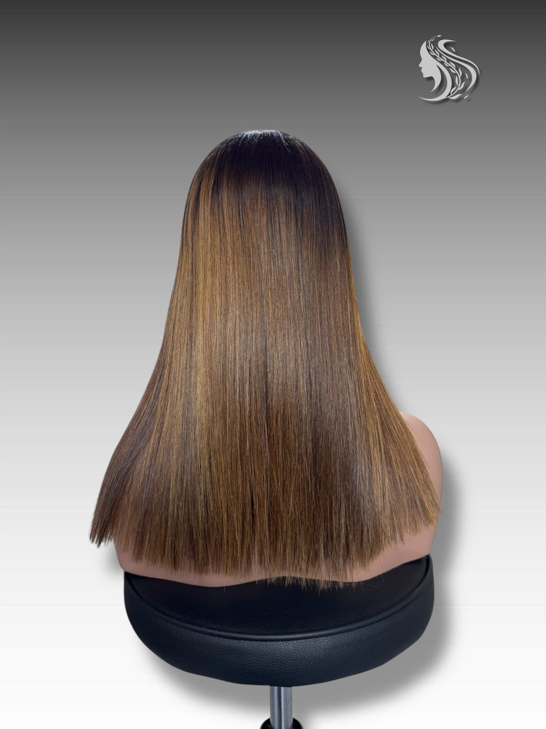 16 Inch Wig Ombre Color 250 grams Human Hair Lace Wig – Customizable Lace & Style