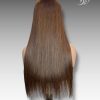 24 Inch Wig Brown With Highlight Color 270 grams Human Hair Lace Wig