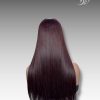 24 Inch Wig Burgundy Color 270 grams Human Hair Lace Wig