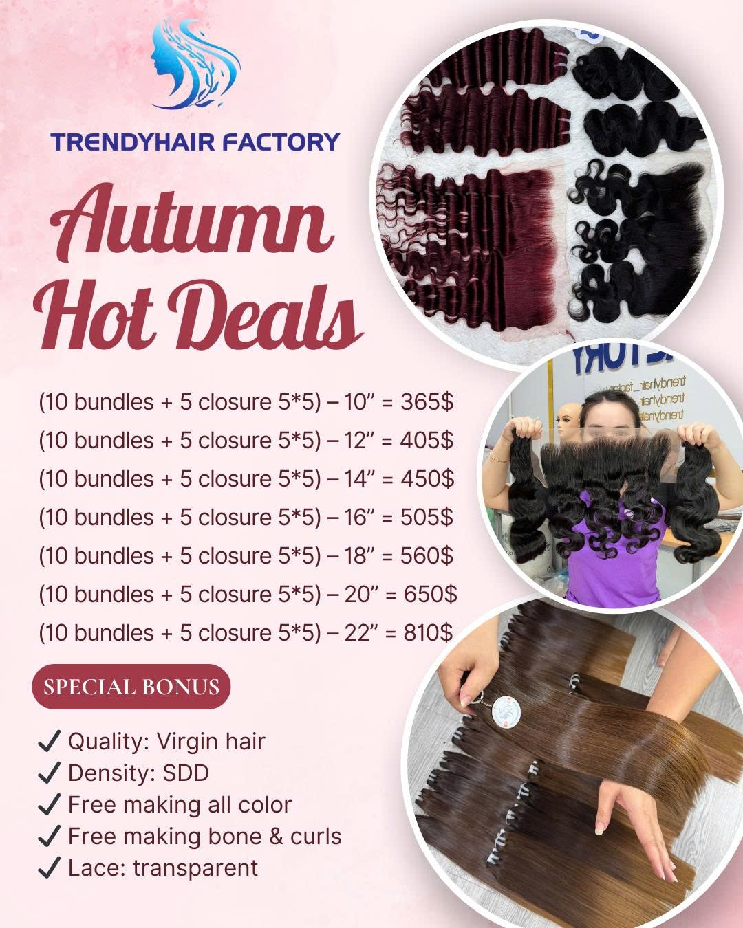 Combo Autumn Hot Deal Vietnamese Human Hair