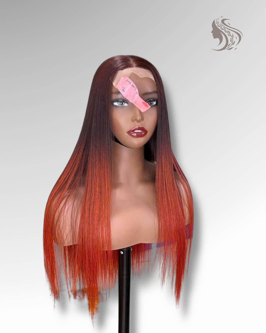 26 Inch Wig Ombre Color 280 grams Human Hair Lace Wig