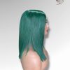14 Inch Wig Green Color 250 grams Human Hair Lace Wig
