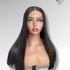 22 Inch Wig Black Color 270 grams Human Hair Lace Wig