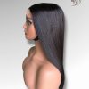 22 Inch Wig Black Color 270 grams Human Hair Lace Wig