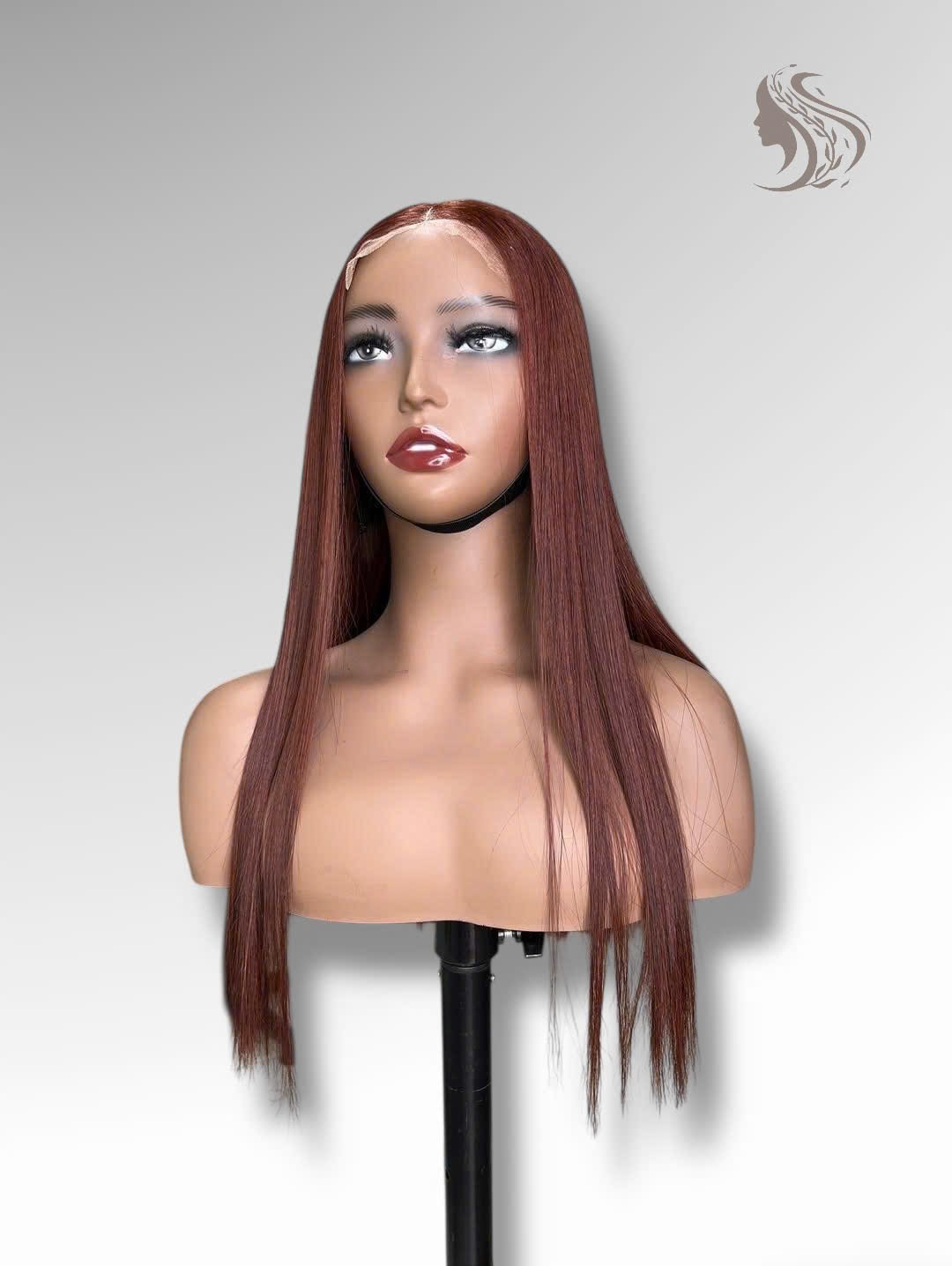 24 Inch Wig Brown Color 270 grams Human Hair Lace Wig