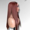 24 Inch Wig Brown Color 270 grams Human Hair Lace Wig