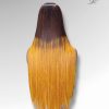 34 Inch Wig Ombre Color 350 grams Human Hair Lace Wig