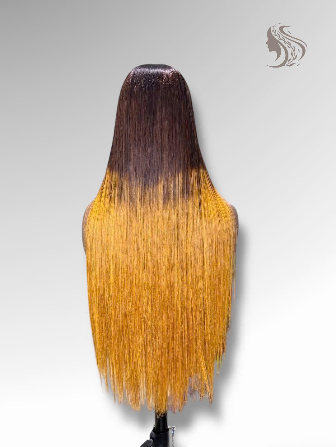 34 Inch Wig Ombre Color 350 grams Human Hair Lace Wig