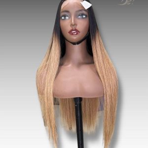 34 Inch Wig Ombre Color 350 grams Human Hair Lace Wig