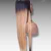 34 Inch Wig Ombre Color 350 grams Human Hair Lace Wig