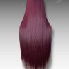 34 Inch Wig Burgundy Color 350 grams Human Hair Lace Wig