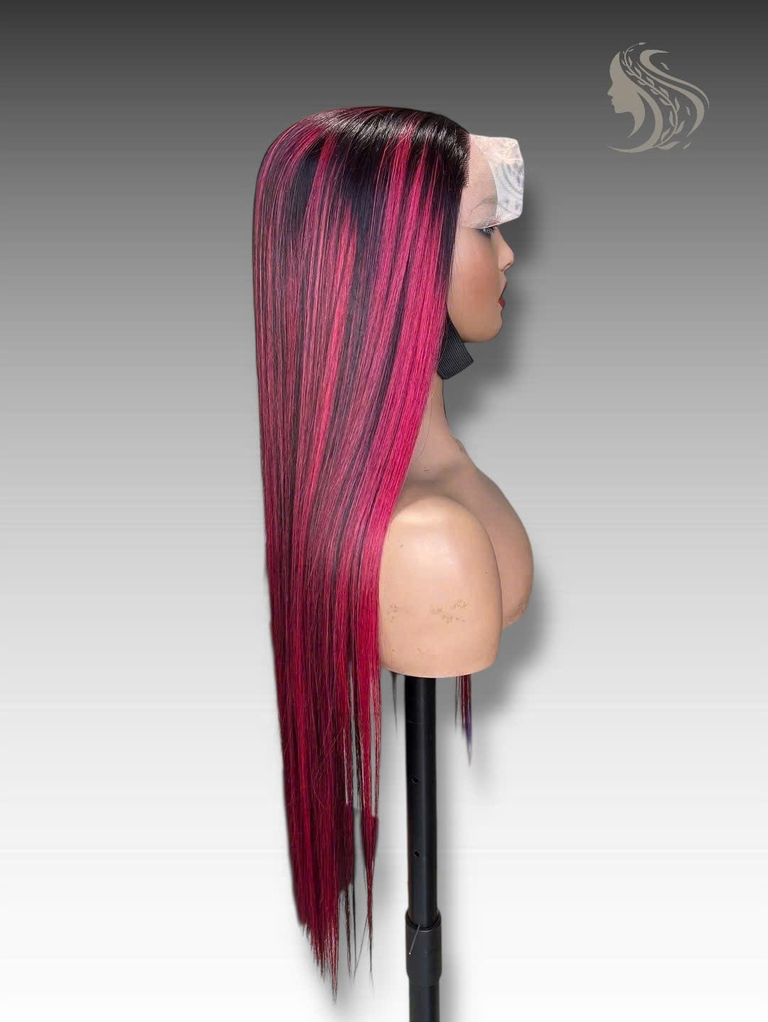 34 Inch Wig Piano Color 350 grams Human Hair Lace Wig