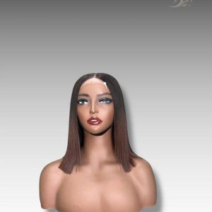 12 Inch Wig Ombre Color 230 grams Human Hair Lace Wig
