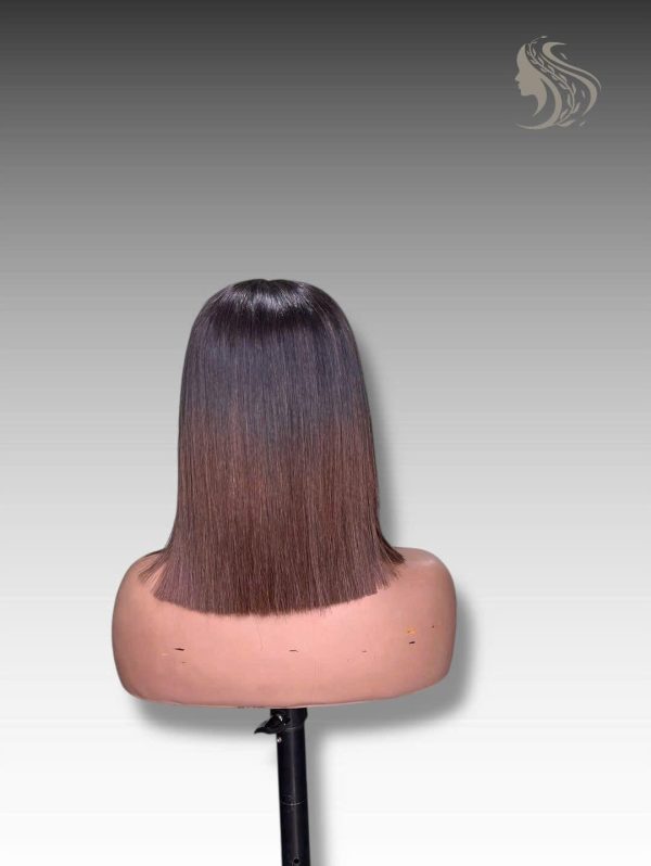 12 Inch Wig Ombre Color 230 grams Human Hair Lace Wig