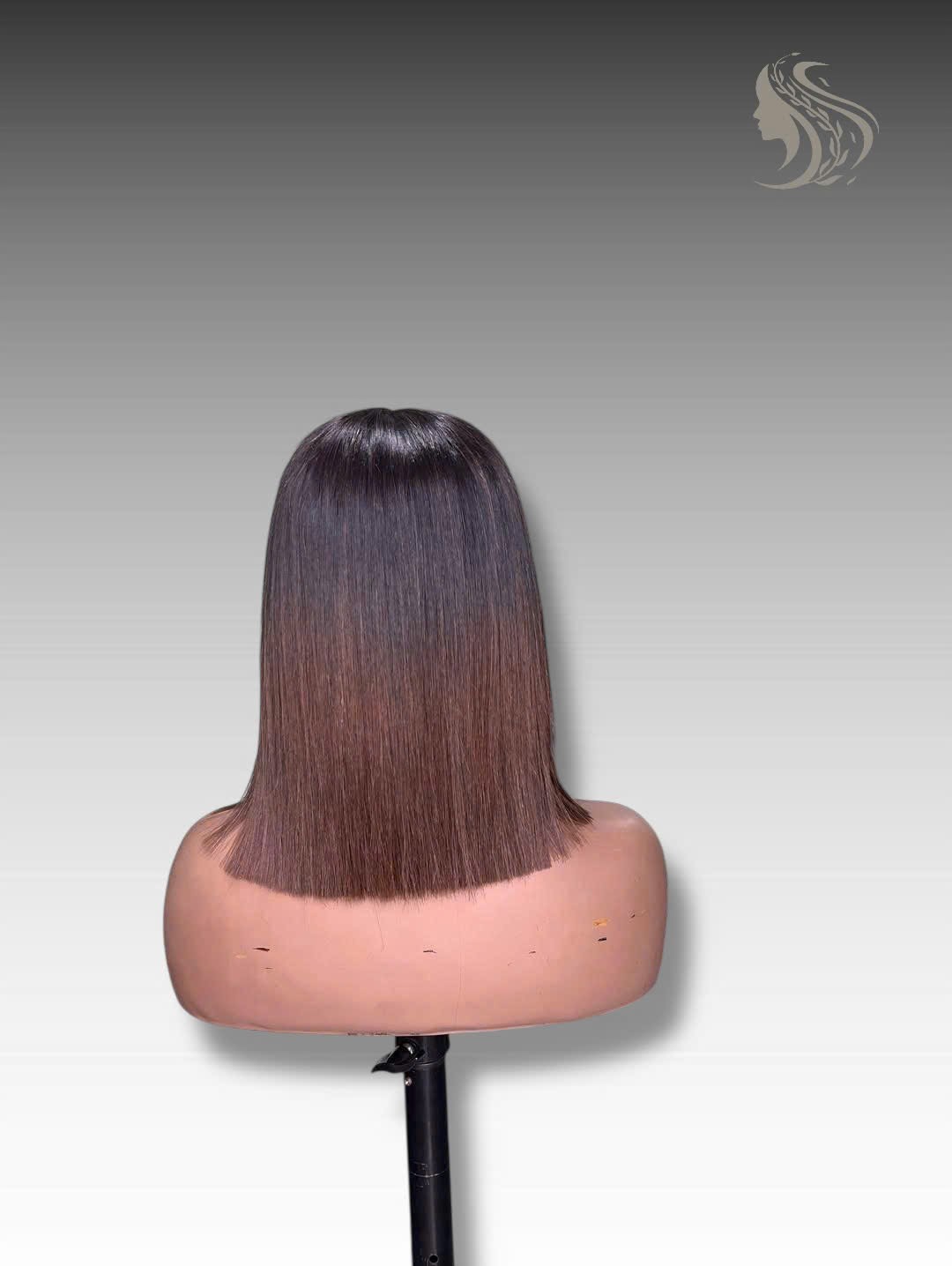 12 Inch Wig Ombre Color 230 grams Human Hair Lace Wig