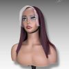 16 Inch Wig Burgundy Color 250 grams Human Hair Lace Wig
