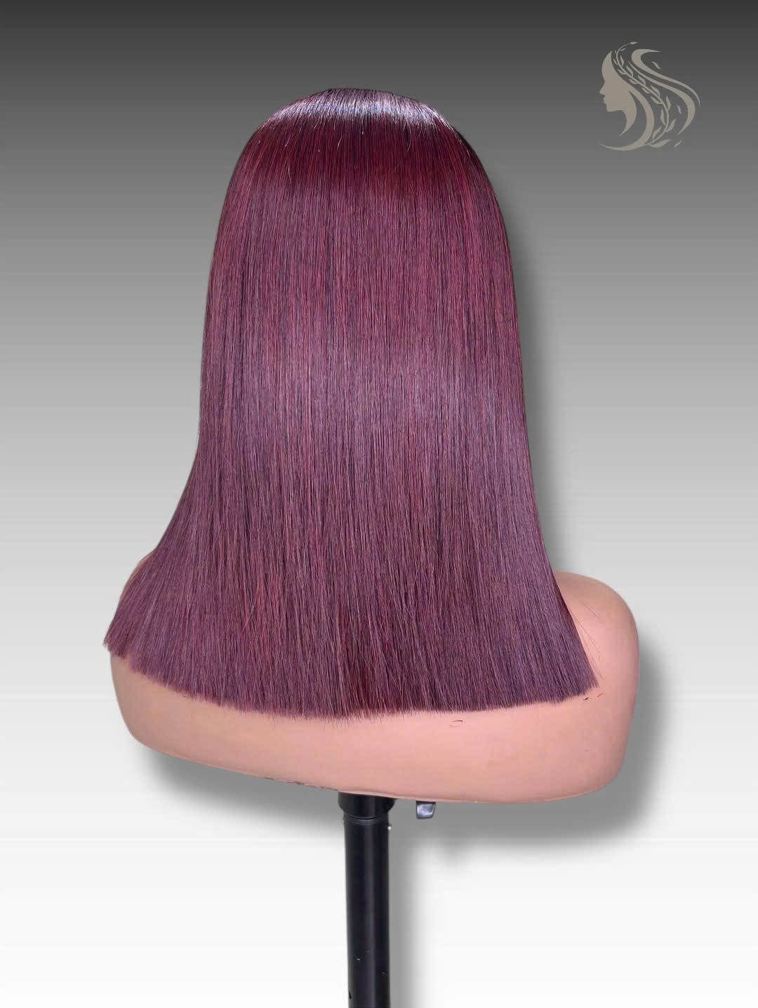 16 Inch Wig Burgundy Color 250 grams Human Hair Lace Wig