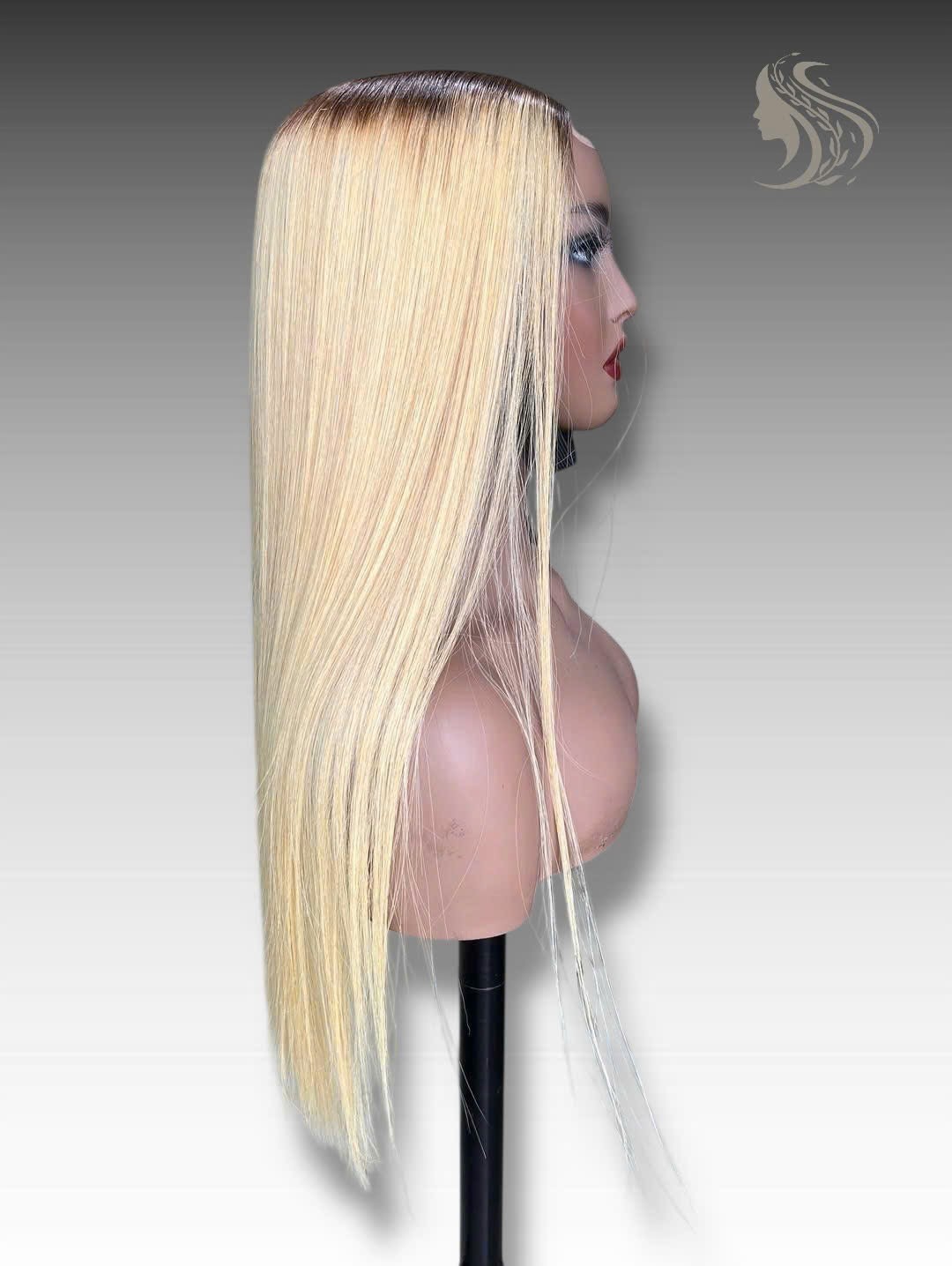 28 Inch Wig Ombre Color 300 grams Human Hair Lace Wig