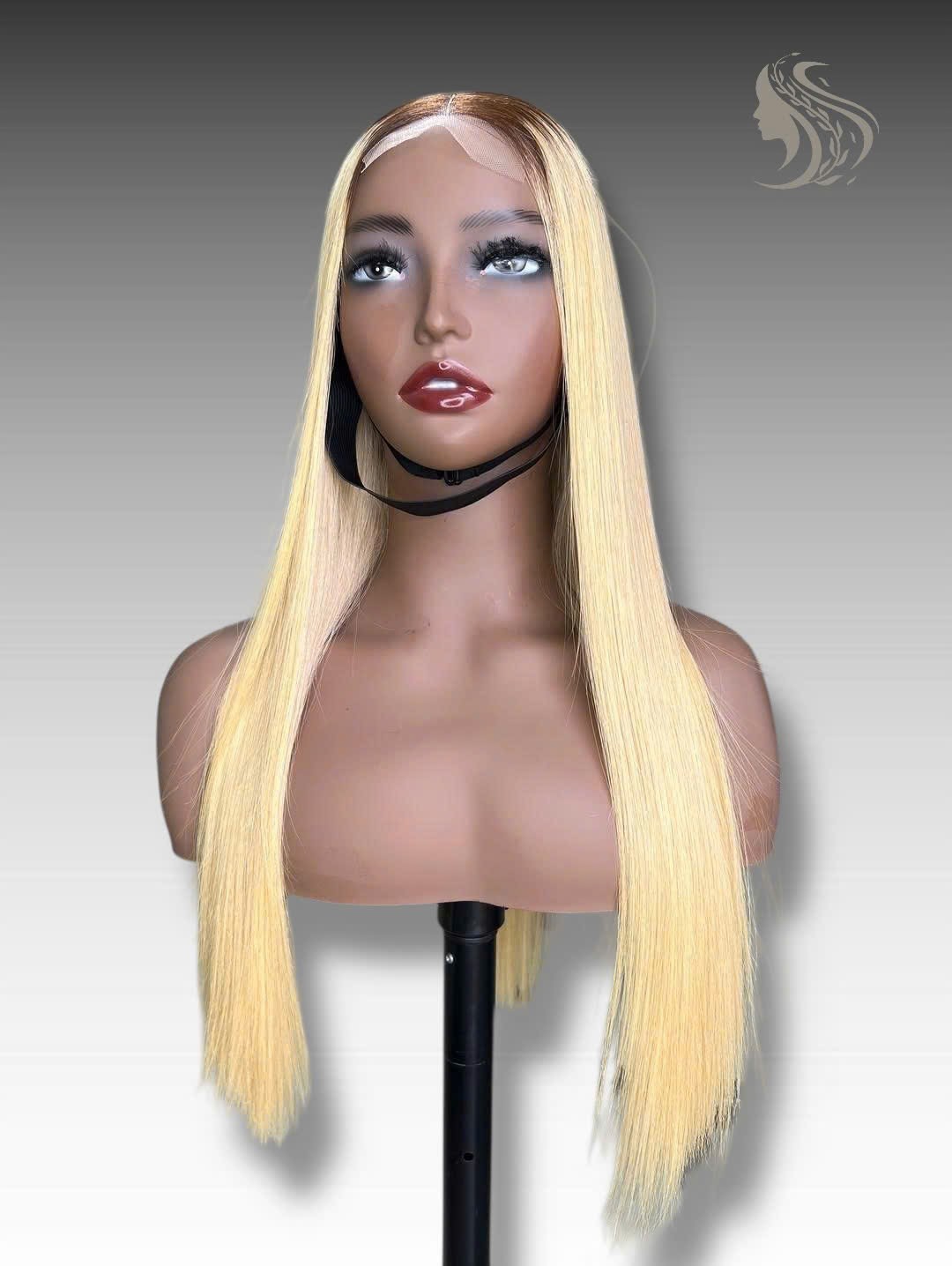 28 Inch Wig Ombre Color 300 grams Human Hair Lace Wig