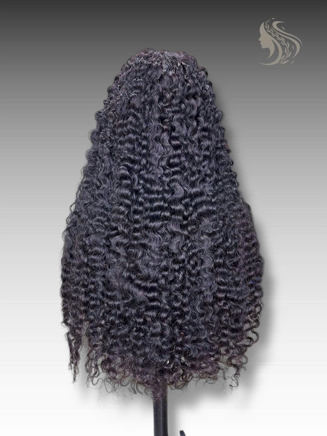 30 Inch Wig Black Color 320 grams Human Hair Lace Wig