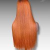 30 Inch Wig Orange 320 grams Human Hair Lace Wig