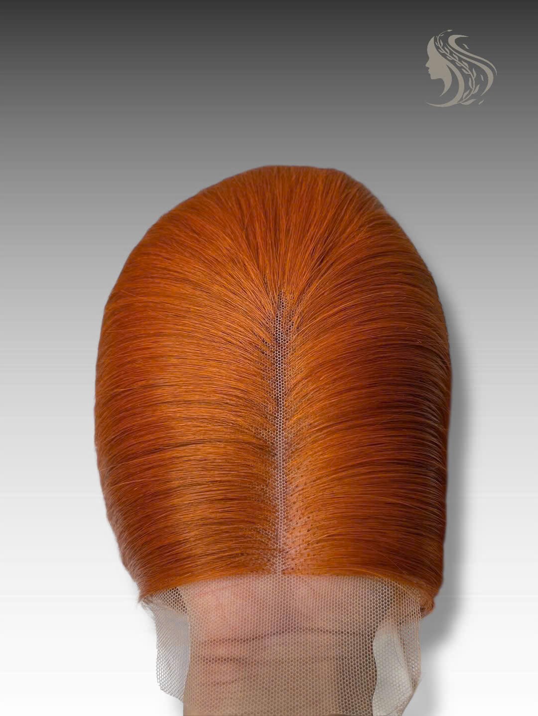 30 Inch Wig Orange 320 grams Human Hair Lace Wig