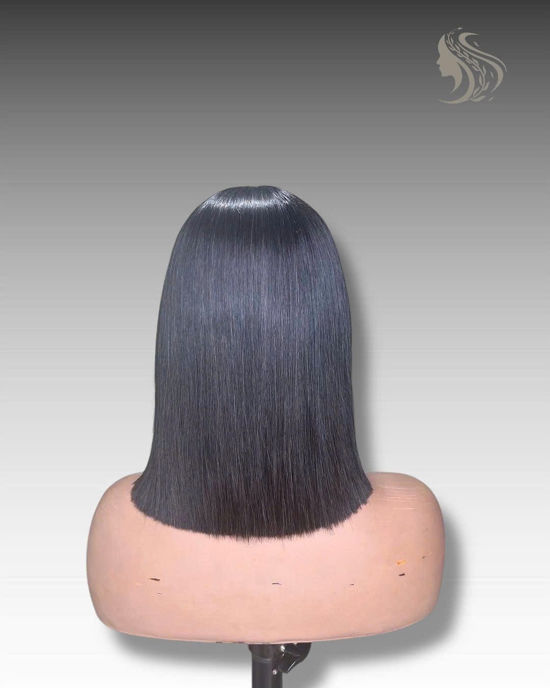 12 Inch Wig Black With Highlight Color 230 grams Human Hair Lace Wig