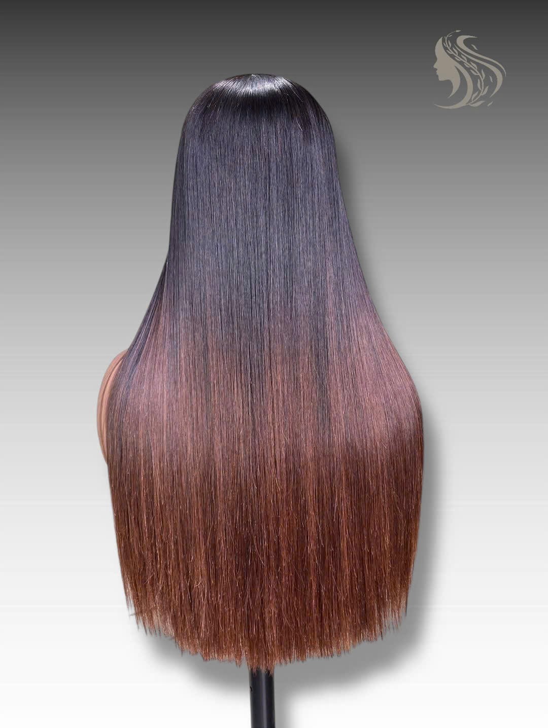 28 Inch Wig Ombre Color 300 grams Human Hair Lace Wig