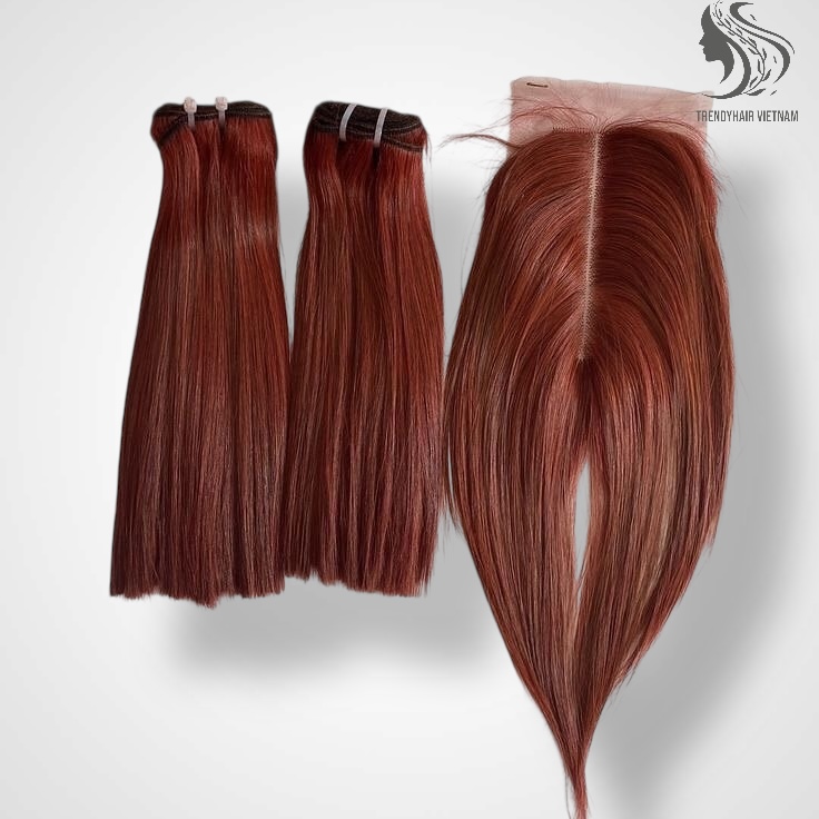 Combo 2 Bundles And 1 Closure 5x5 Vietnames Human Hair
