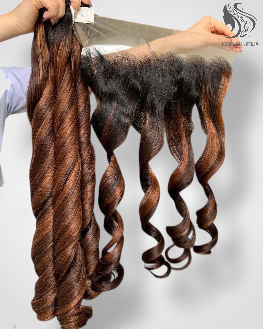 Combo 3 Bundles And 1 Frontal 13x4 Vietnames Human Hair