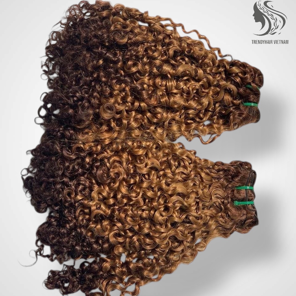 Pixie And Jerry Curl Black Color And Colored Human Hair Bundles 100 Grams