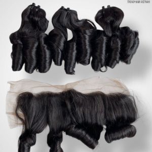 Combo 3 Bundles And 1 Frontal 13x4 Vietnames Human Hair